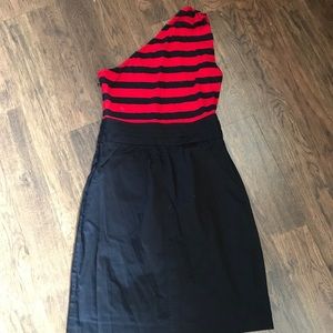 The Limited - One Shoulder Stripe Dress